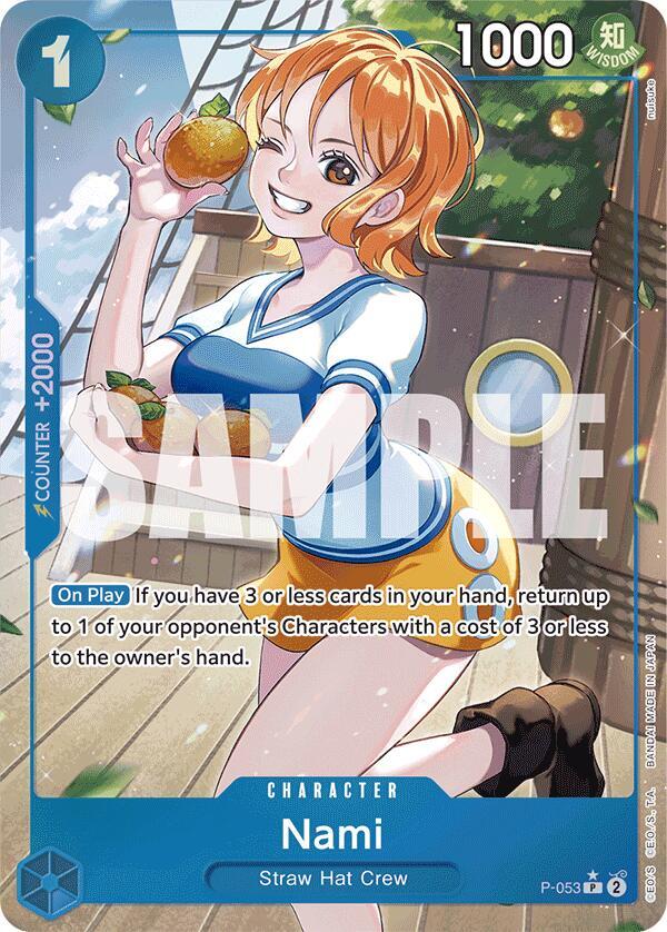 Nami (P-053) (Full Art) card artwork