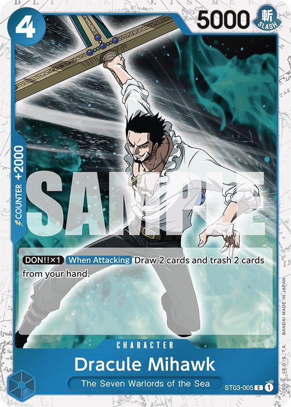 Dracule Mihawk (ST03-005) (Jolly Roger Foil) card artwork