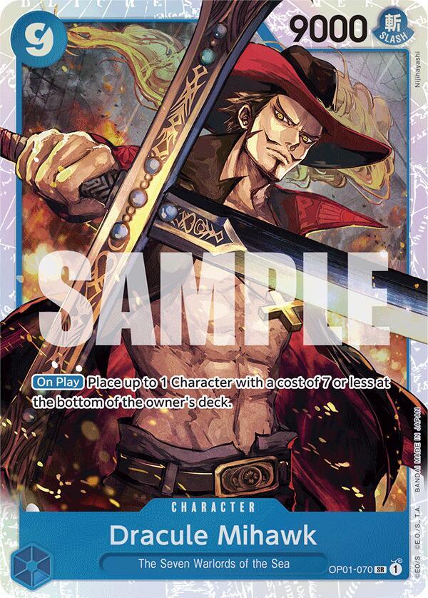 Dracule Mihawk (OP01-070) (Reprint) card artwork