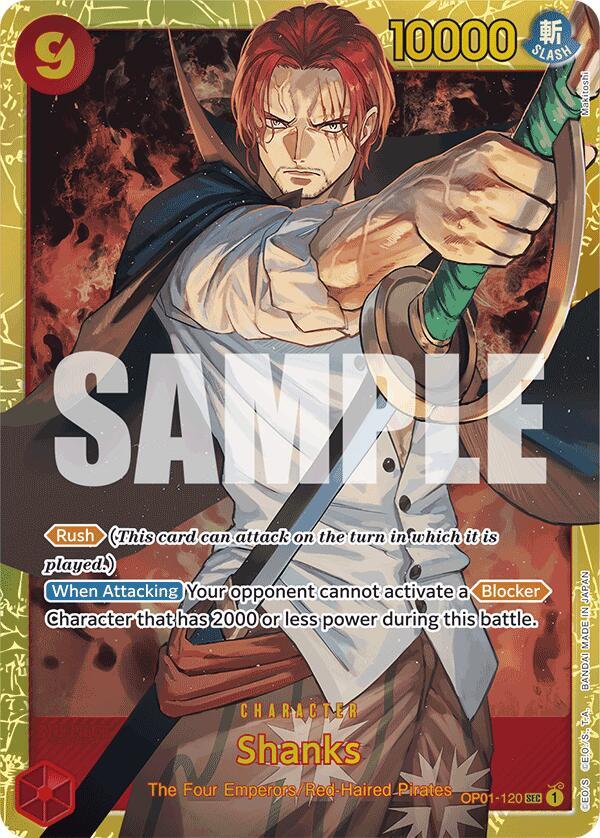Shanks (OP01-120) (Reprint) card artwork