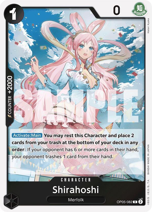Shirahoshi (OP05-082) (Reprint) card artwork