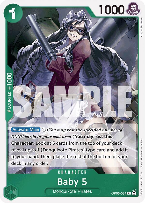 Baby 5 (OP05-034) (Reprint) card artwork
