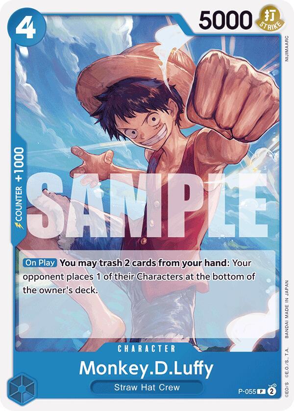 Monkey.D.Luffy (P-055) (Reprint) card artwork