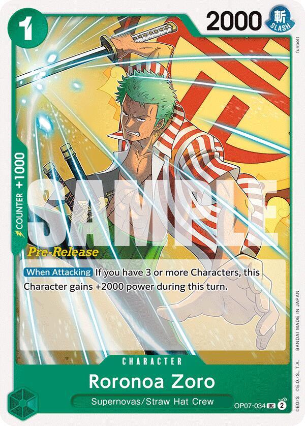 Roronoa Zoro (034) card artwork