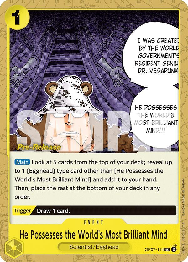 He Possesses the World's Most Brilliant Mind card artwork