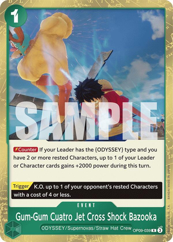 Gum-Gum Cuatro Jet Cross Shock Bazooka card artwork