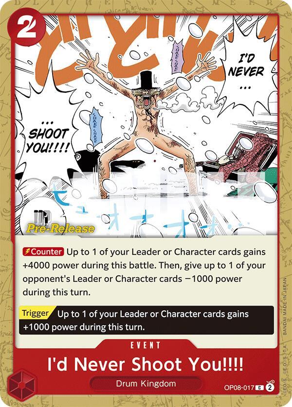 I'd Never Shoot You!!!! card artwork