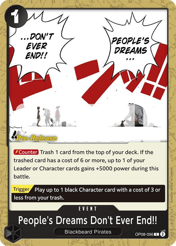 People's Dreams Don't Ever End!! card artwork