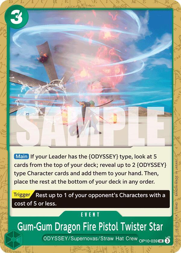 Gum-Gum Dragon Fire Pistol Twister Star card artwork