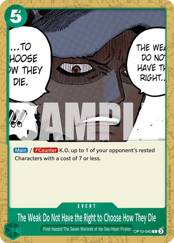 The Weak Do Not Have the Right to Choose How They Die card artwork