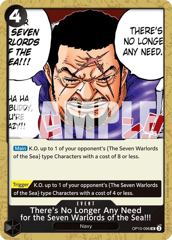 There's No Longer Any Need for the Seven Warlords of the Sea!!! card artwork