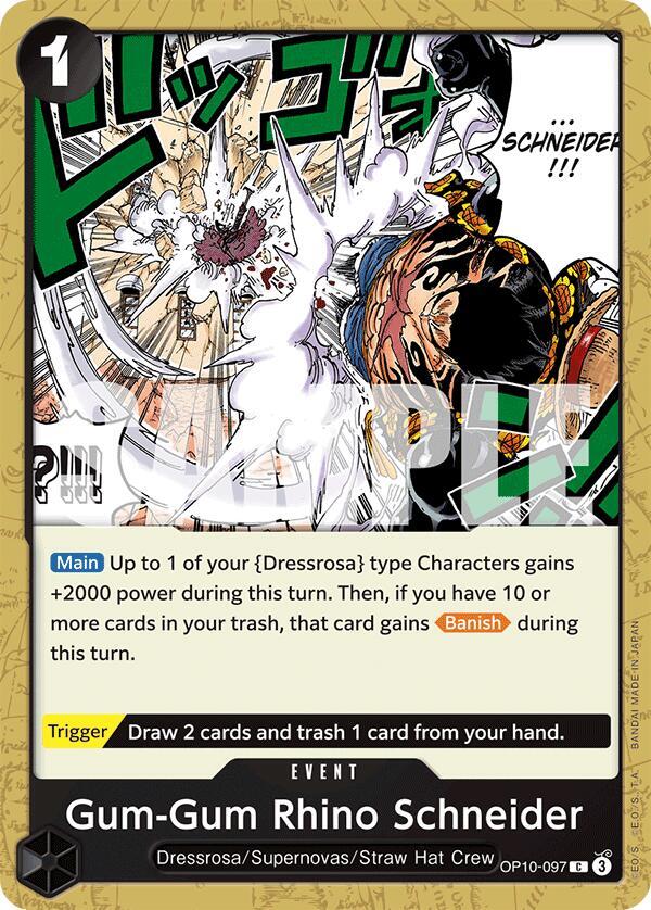 Gum-Gum Rhino Schneider card artwork