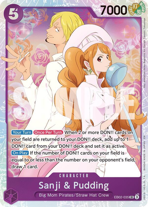 Sanji & Pudding card artwork