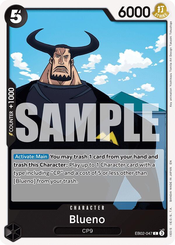 Blueno card artwork