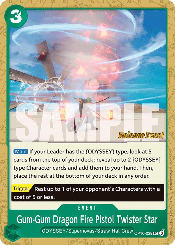 Gum-Gum Dragon Fire Pistol Twister Star card artwork