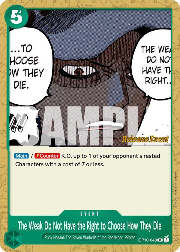 The Weak Do Not Have the Right to Choose How They Die card artwork