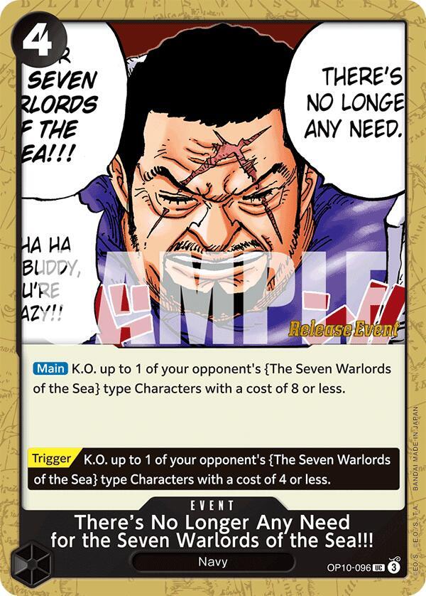 There's No Longer Any Need for the Seven Warlords of the Sea!!! card artwork