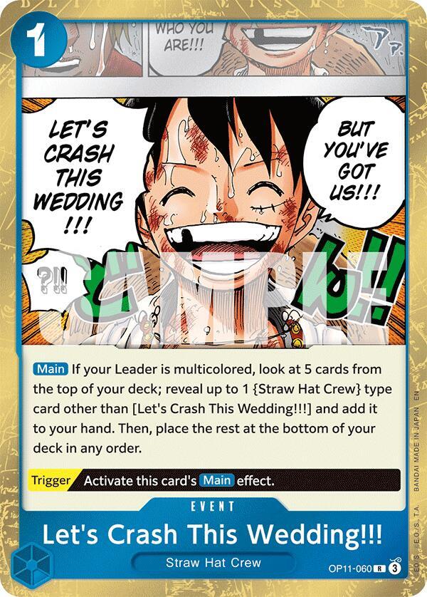 Let's Crash This Wedding!!! card artwork