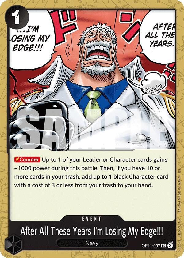 After All These Years I'm Losing My Edge!!! card artwork