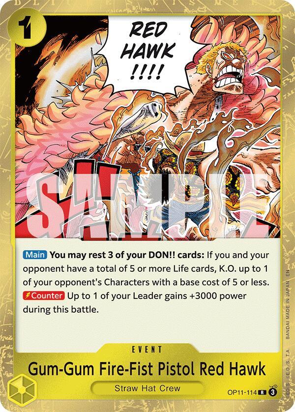 Gum-Gum Fire-Fist Pistol Red Hawk card artwork