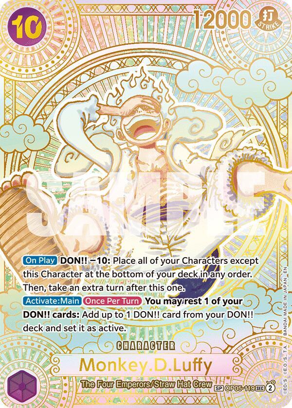 Monkey.D.Luffy (119) (SP) (Gold) card artwork