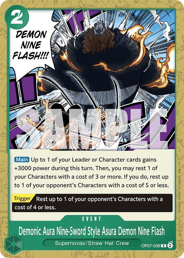 Demonic Aura Nine-Sword Style Asura Demon Nine Flash (Reprint) card artwork