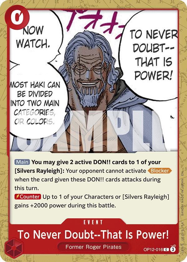 To Never Doubt--That Is Power! card artwork