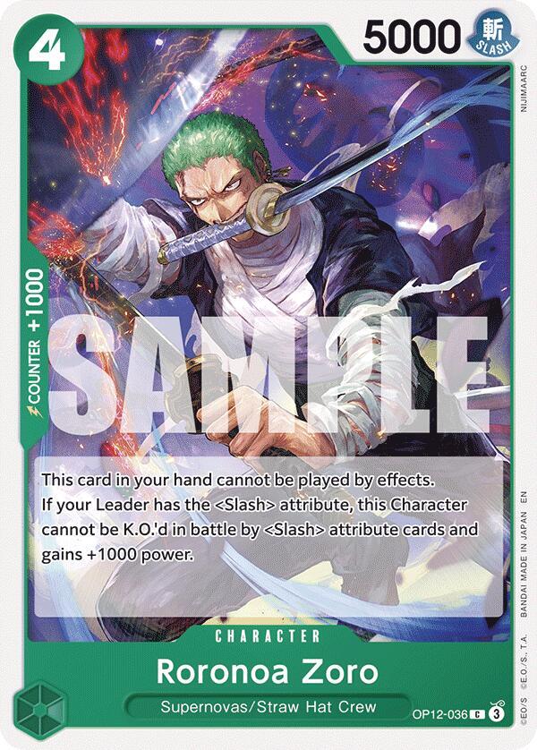 Roronoa Zoro (036) card artwork