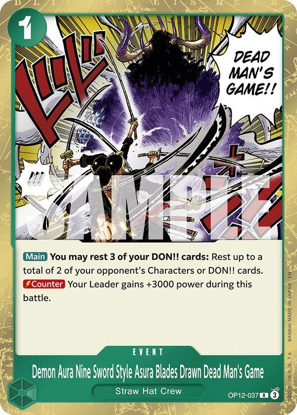 Demon Aura Nine Sword Style Asura Blades Drawn Dead Man's Game card artwork