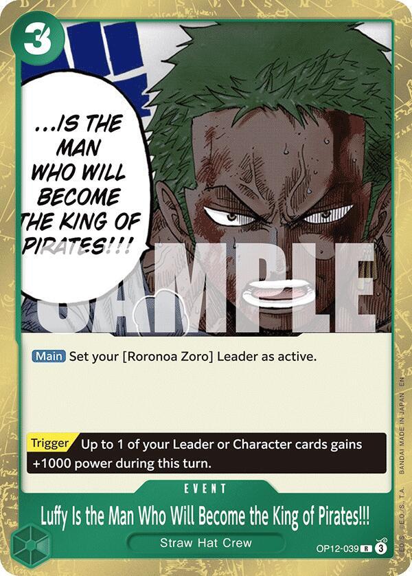 Luffy Is the Man Who Will Become the King of Pirates!!! card artwork
