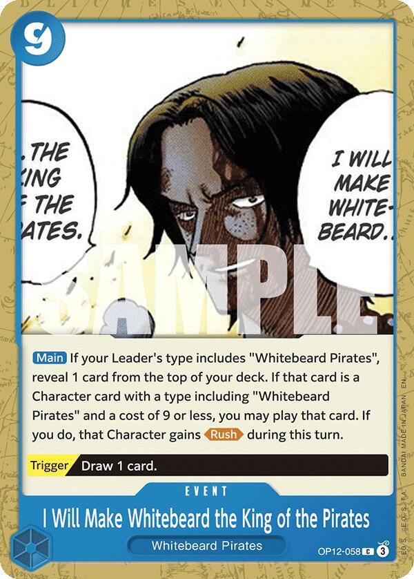 I Will Make Whitebeard the King of the Pirates card artwork