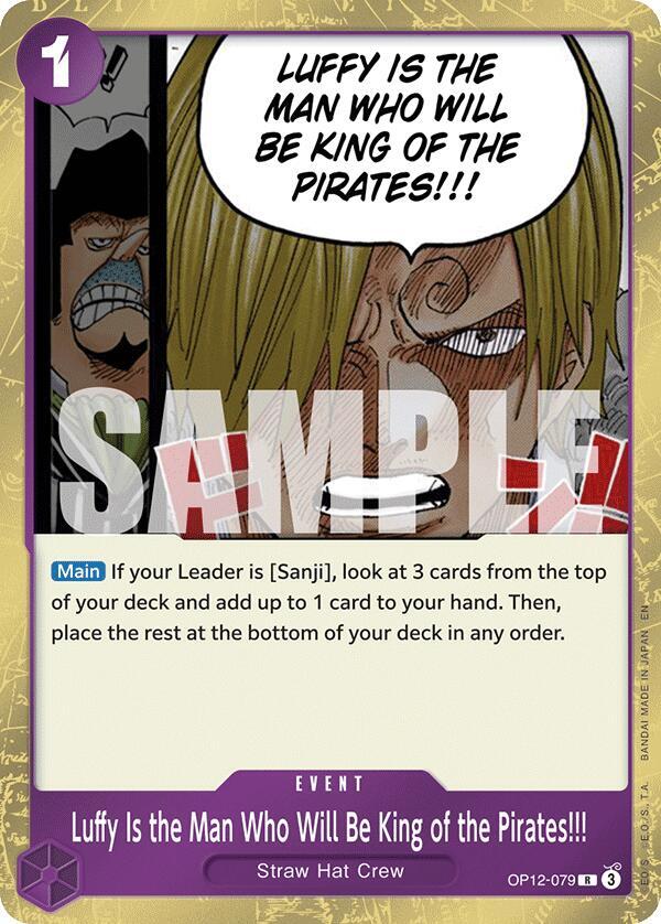 Luffy Is the Man Who Will Be King of the Pirates!!! card artwork