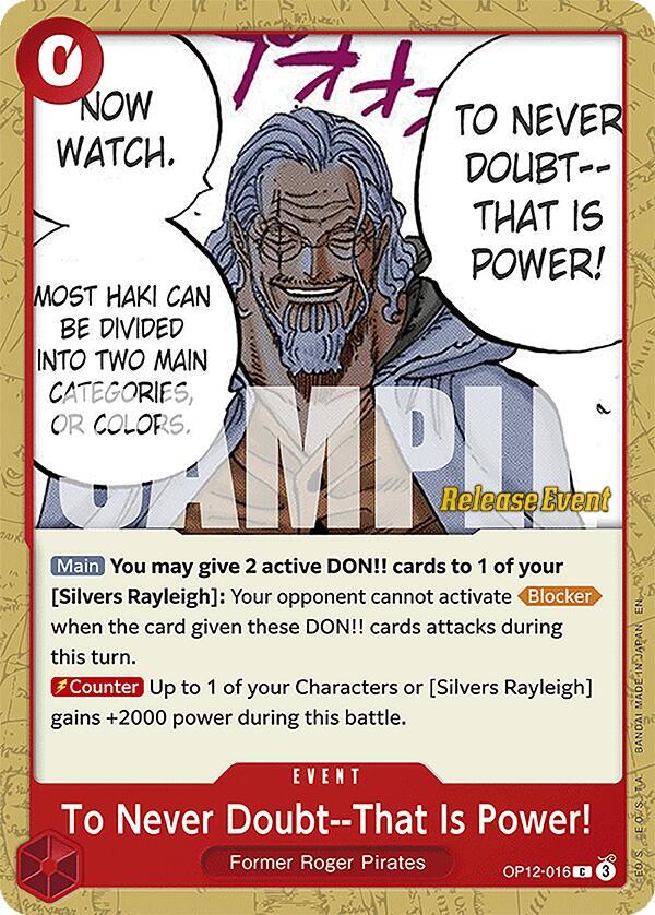 To Never Doubt--That Is Power! card artwork