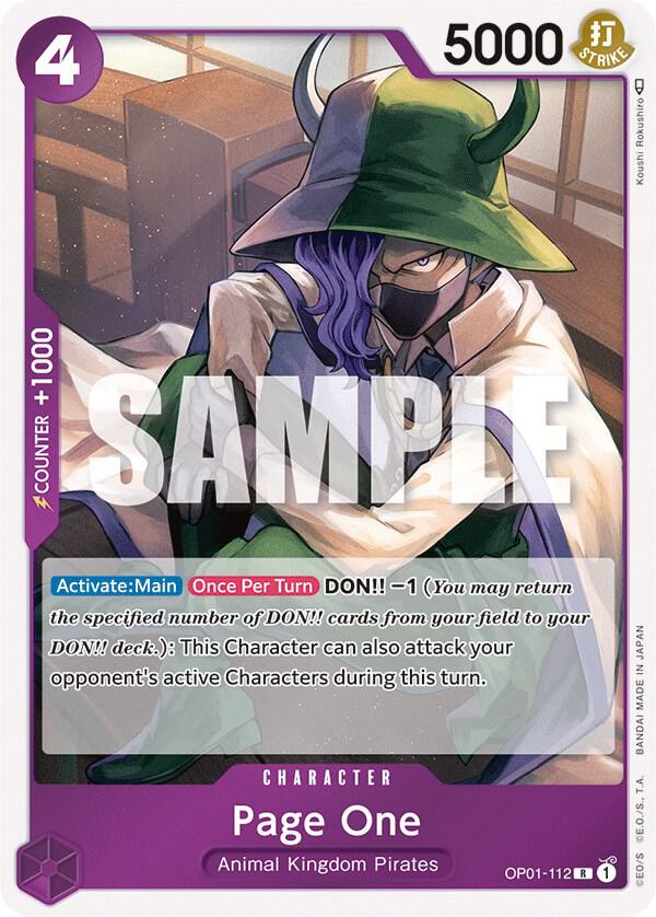 Page One card artwork