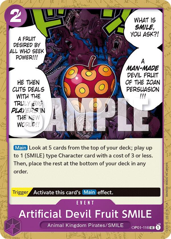 Artificial Devil Fruit SMILE card artwork